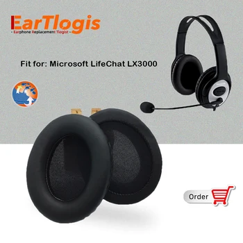 Сменные амбушюры EarTlogis для Microsoft LifeChat LX3000 LX-3000 LX 3000 Запчасти для Гарнитуры, Чехол для наушников, Чашки для подушек