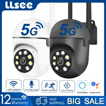 LLSEE HD 3MP 2,4 g + 5g двухдиапазонная wifi IP-камера ночного видения с обнаружением движения на открытом воздухе, мини-камера для мониторинга безопасности