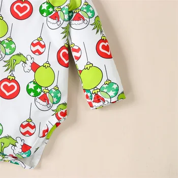 MALCIKLO, рождественские наряды для маленьких мальчиков и девочек, комбинезон с длинными рукавами и принтом мяча, штаны на подтяжках, комплект детской одежды