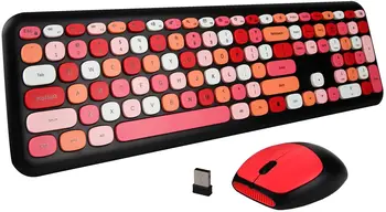 Маленькая беспроводная клавиатура и мышь цвета Fresh Macaron, бесшумная клавиатура бесконечного цвета, совместимая с IOS Android Windows