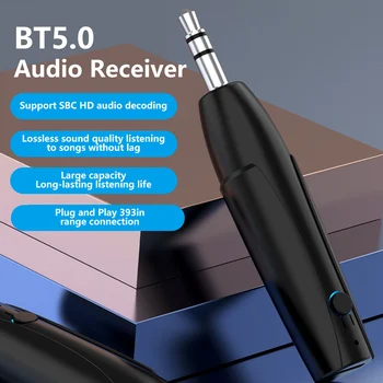 Bluetooth-совместимые проводные наушники 3-5 мм аудиоприемник адаптер дальнего действия