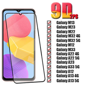 9D Защитное стекло с полным покрытием Для Samsung Galaxy M13 M33 M23 M22 M12 M32, Защитная пленка для экрана A23 A12 A13 A33 A03 A22, Защитная Стеклянная Пленка