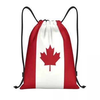 Изготовленный на Заказ Флаг Канады, сумка на шнурке для покупок, Рюкзаки для Йоги, Женский, Мужской Патриотизм, Спортивный рюкзак для Спортзала