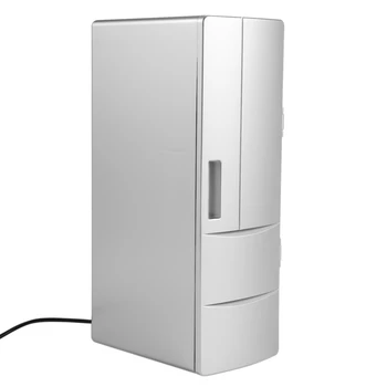 Холодильник Мини USB Холодильник с морозильной камерой Банки Охладитель и грелка для напитков Холодильник для путешествий Холодильник-ледник для использования в автомобиле и офисе Портативный