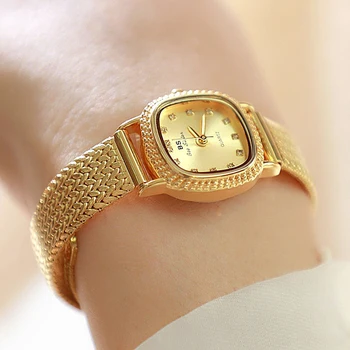 Женские часы с квадратным циферблатом BS Bee Sister, бесплатная доставка, водонепроницаемые женские наручные часы с бриллиантами, Relógio Feminino