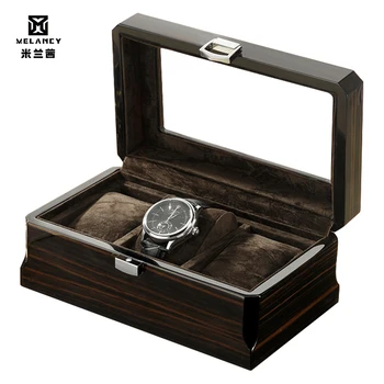 MELANCY Luxury 3 Сетки Ручной Работы Деревянная Коробка для Часов Деревянные Коробки для часов Чехол для часов Time Box Часы Для Хранения