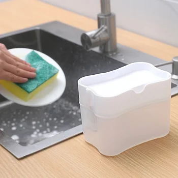 Многоцелевая кухонная щетка для мытья посуды, Автоматический дозатор, Коробка для мытья спермы, Губка для чистки кухни