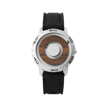 Новые мужские кварцевые часы Eutour с деревянным циферблатом и магнитным покрытием, повседневные, простой кожаный разноцветный ремешок