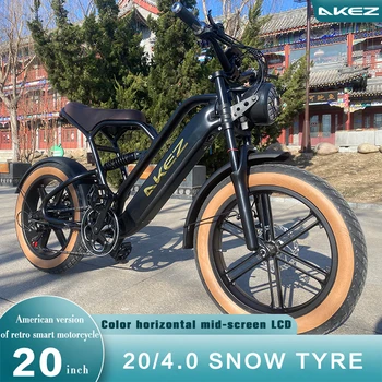 Электрический велосипед 750 Вт 48 В 13 АЧ с дисковым тормозом горный электрический велосипед 20-дюймовая толстая шина пляжный снежный электрический велосипед велосипед для взрослых