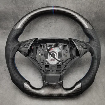 Замена рулевого колеса из настоящего углеродного волокна с кожей для BMW E60 5 серии 2003-2010