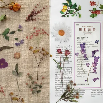 40 Листов Ретро Цветочной наклейки с растениями Ручной работы для Скрапбукинга Винтажная Декоративная Фоновая бумага для поделок