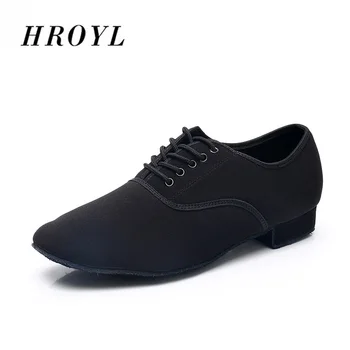 HROYL/ Новая танцевальная обувь для мужчин, современная обувь для бальных танцев, Танго на Шесте, Сальса, каблук 2,5 см, Модная Удобная мягкая