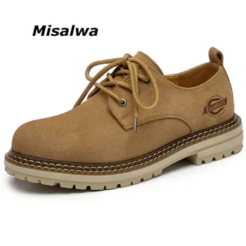 Новинка 2023 года, повседневная мужская обувь Misalwa, мужские кроссовки на каждый день, Замшевые Кожаные износостойкие мужские короткие ботинки