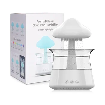 Увлажнитель воздуха Cloud, диффузор эфирного масла с 7-цветными светодиодными лампами, диффузор Nano Mist и увлажнитель воздуха для домашнего офиса