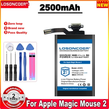 LOSONCOER 2500 мАч A1672 020-00634 Аккумулятор для беспроводной мыши Apple Magic Mouse 2