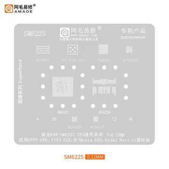 AMAOE для Snapdragon 680 SM6225 BGA254 IC BGA Трафарет для реболлинга Сетевая Поддержка OPPO A36 VIVO Y32 Huawei Nova 9se RedMi Note 11