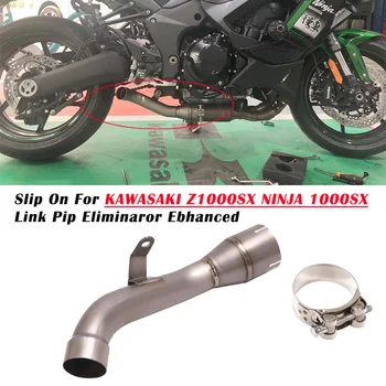 Слипоны Для Kawasaki Ninja 1000SX Z1000SX 2020 2021 Мотоциклетная Выхлопная Труба Модифицированная Соединительная Труба Из Титанового Сплава Cat Удалить