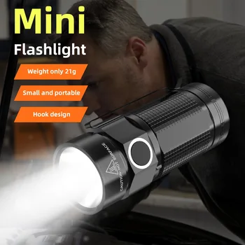 Портативный мини-фонарик с сильным светом Светодиодный фонарик Lanterna Портативный фонарик с зажимом для ручки Фонарь для кемпинга рыбалки