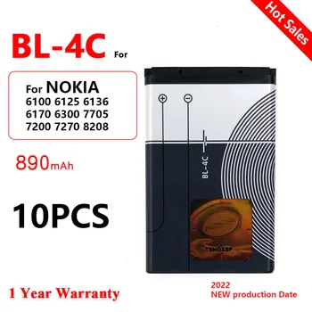 Подлинный BL 4C BL-4C Сменный аккумулятор для Nokia 6100 6125 6136 6170 6300 7705 7200 7270 8208 Аккумуляторная БАТАРЕЯ 890 мАч