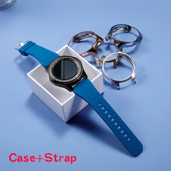 Чехол + ремешок для Samsung Galaxy watch 46 мм 42 мм Силиконовый браслет с покрытием TPU Универсальный бампер smartwatch correa Gear S3 Frontier