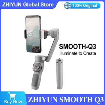 3-осевой стабилизатор Zhiyun Smooth Q3 Smartphone Gimbal для мобильного телефона iPhone 14 Pro Max/Xiaomi/Samsung/Huawei