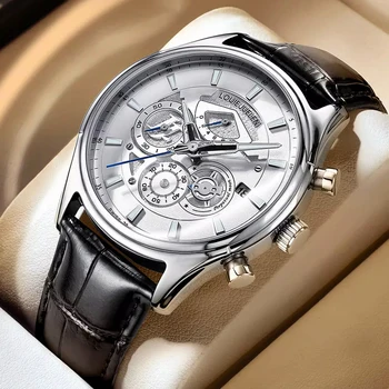 Оригинальные брендовые мужские часы Роскошные Модные кварцевые наручные часы с хронографом, водонепроницаемые часы с датой для мужчин, Бизнес Reloj Hombre