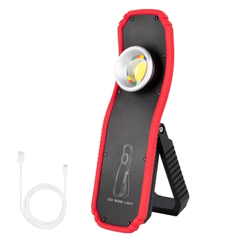 Светодиодный Рабочий светильник USB Перезаряжаемый Фонарь для Кемпинга 2 Режима Наружный фонарь COB Фонарь Аварийного освещения Магнит для ремонта автомобиля