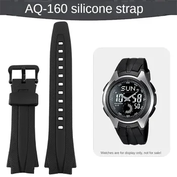 Замена резинового ремешка для часов серии AQ-160W/163W с Выпуклым Соединением, Водонепроницаемый Силиконовый ремешок для Часов 17 мм