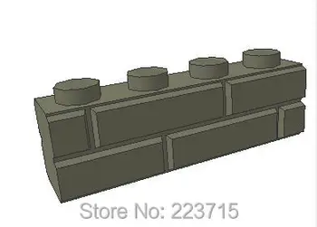 * Кирпич 1x4 с рельефным кирпичом * DIY enlighten block brick, деталь № 15533,20 шт, Совместимая с другими сборными частицами