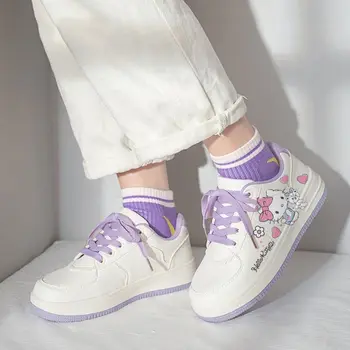 Обувь для настольного тенниса Hello Kitty KT Cat Sanrio; Повседневная Женская обувь на плоской подошве Повышенной Комфортности; Подарок для Дикой студентки Китти На День Рождения